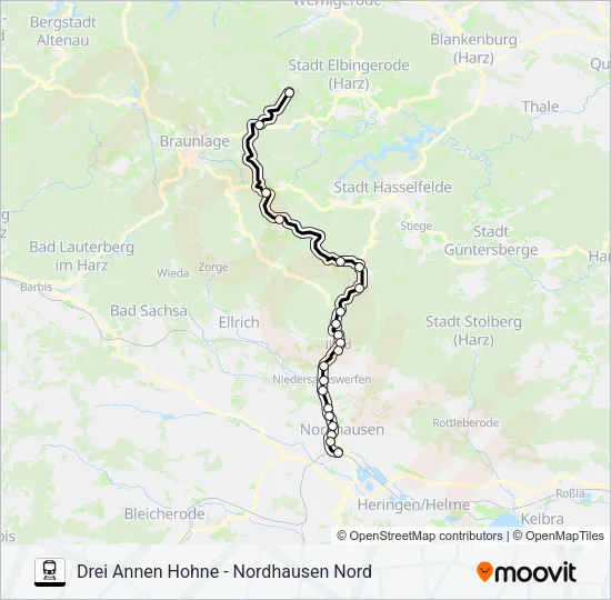 HSB Train Line Map
