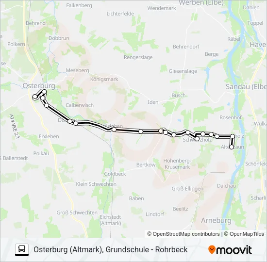 Автобус 965: карта маршрута