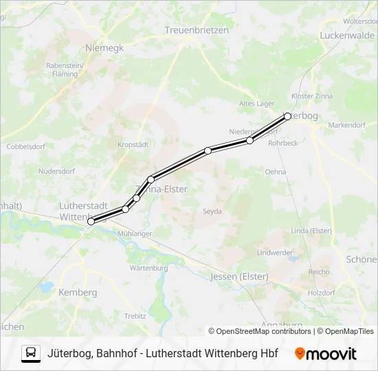 Автобус RE3A: карта маршрута