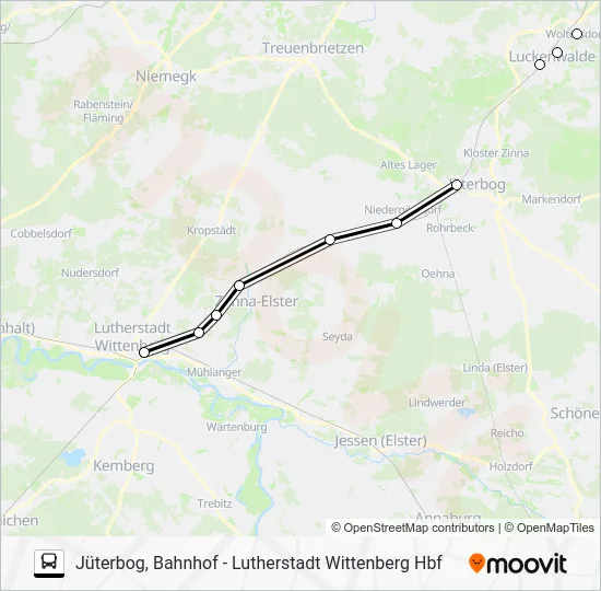 Автобус RE3A: карта маршрута