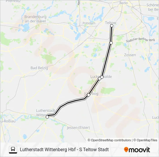 Автобус RE3X: карта маршрута
