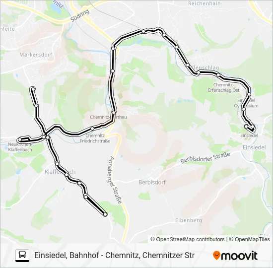 Автобус S-92: карта маршрута