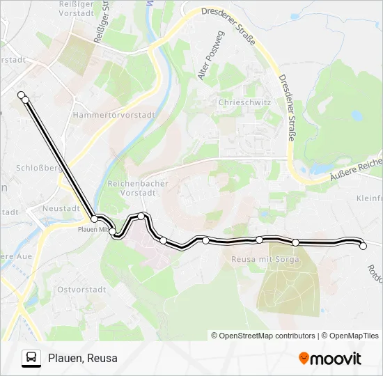 Автобус EV4: карта маршрута