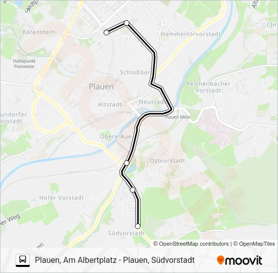 EV5 Bus Line Map