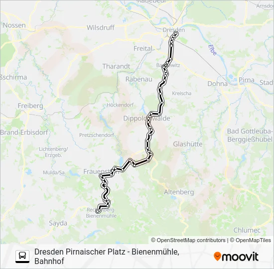 Автобус 365: карта маршрута