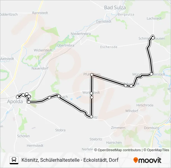 Автобус 282: карта маршрута