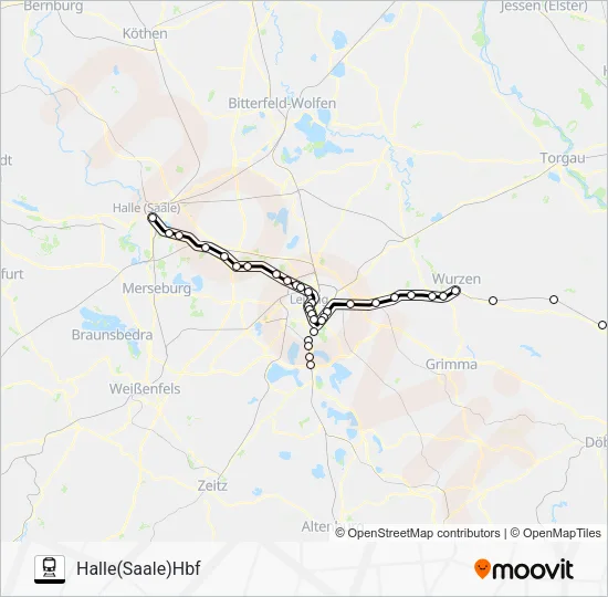 Поезд S3: карта маршрута