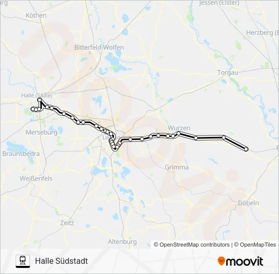 Поезд S3: карта маршрута