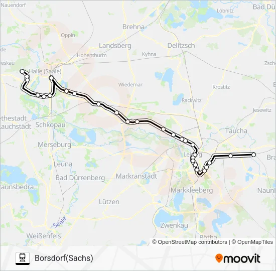 Поезд S3: карта маршрута
