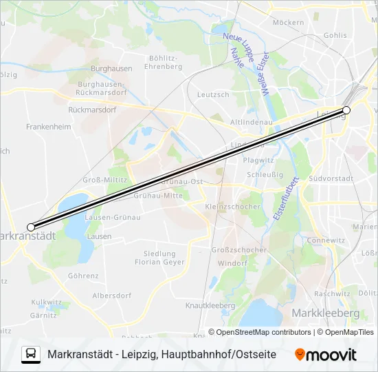 Автобус RE15: карта маршрута