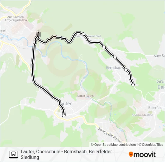 Автобус 381: карта маршрута