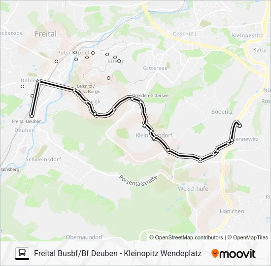 Автобус 164: карта маршрута