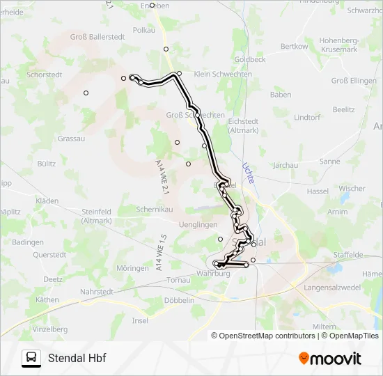 Автобус 950: карта маршрута