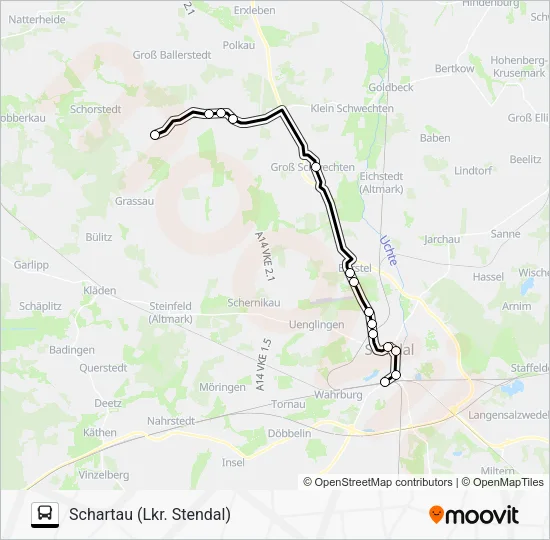 Автобус 950: карта маршрута