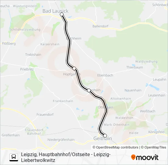 Автобус RB113: карта маршрута