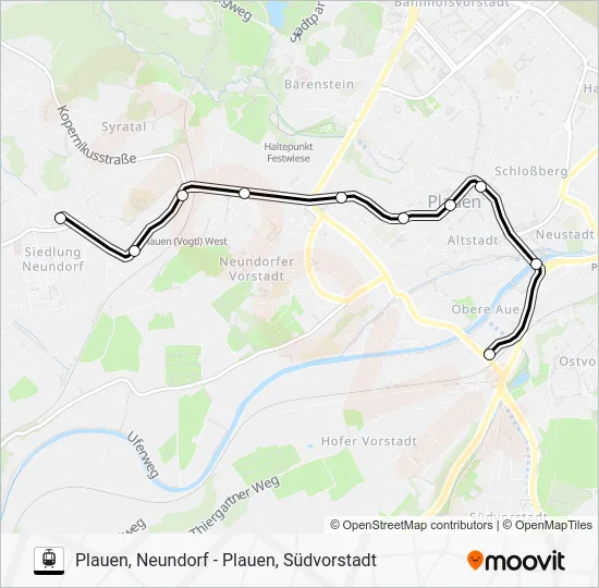 Трамвай 4: карта маршрута