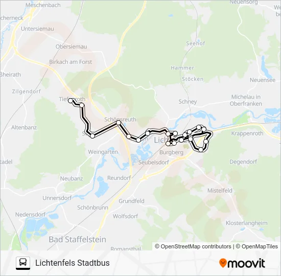 Автобус 1205: карта маршрута