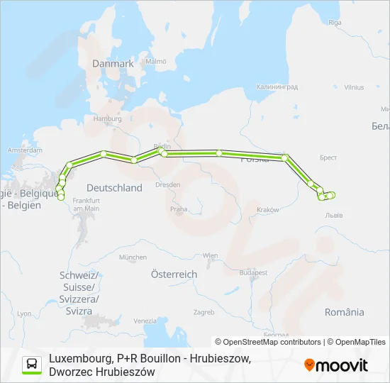 Автобус N1327: карта маршрута