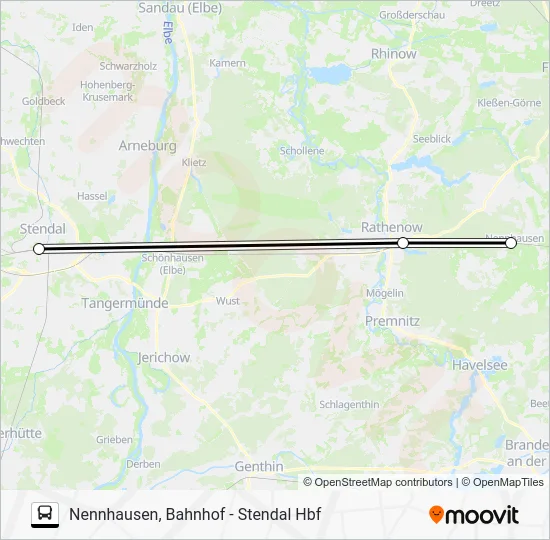 Автобус RE4: карта маршрута