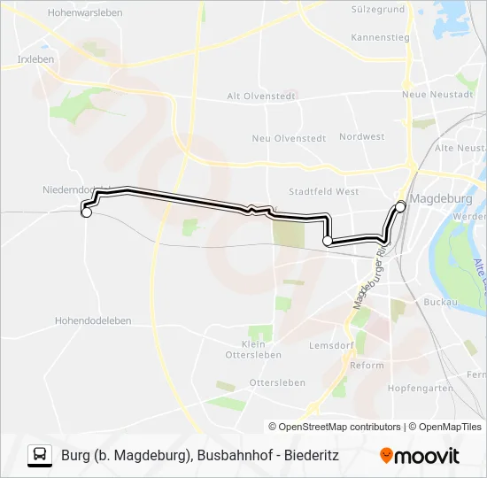 Автобус RB40: карта маршрута