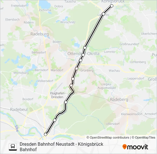 Автобус RB 33: карта маршрута