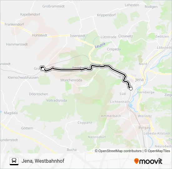Автобус SEV: карта маршрута