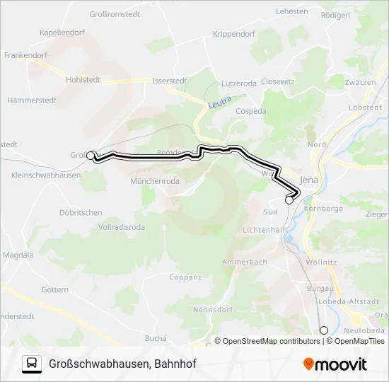 Автобус SEV: карта маршрута