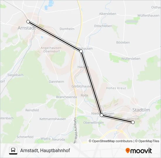 Автобус SEV: карта маршрута