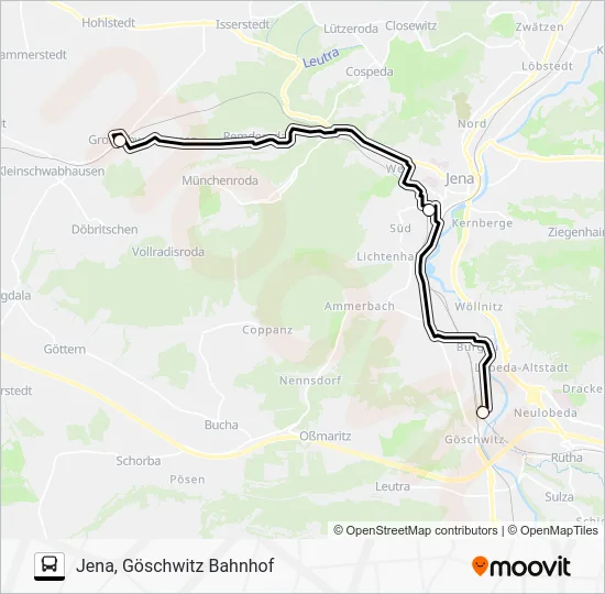 Автобус SEV: карта маршрута