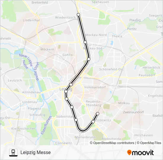 Поезд S2: карта маршрута