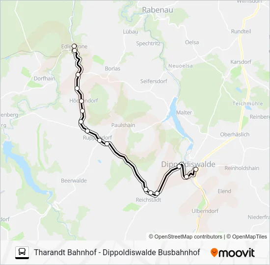 Автобус 382: карта маршрута