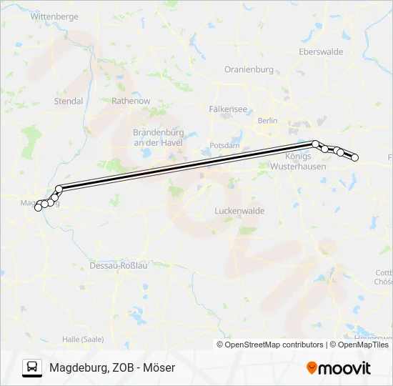 Автобус RE1: карта маршрута