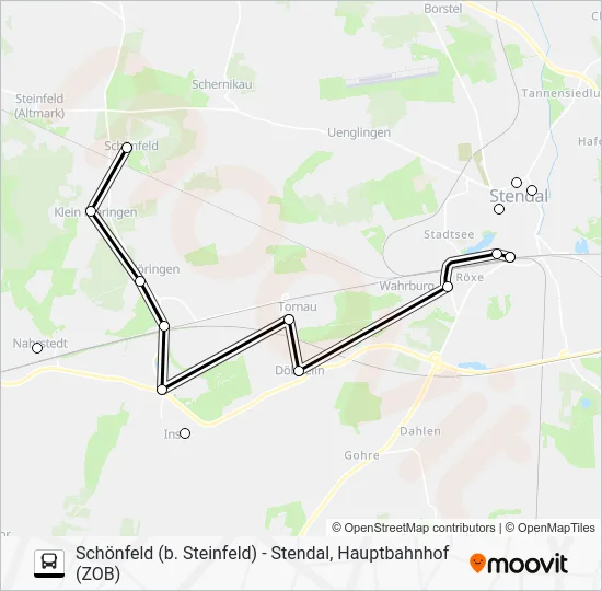 Автобус 941: карта маршрута