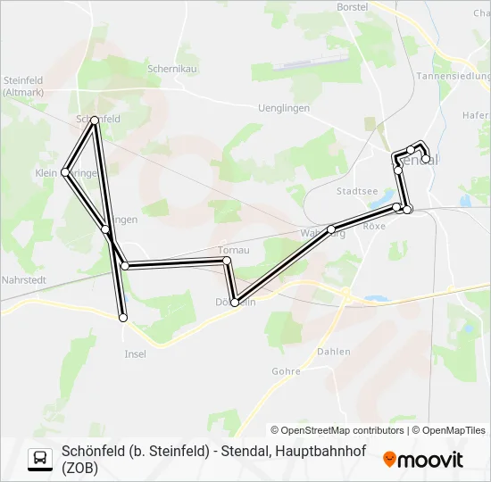 Автобус 941: карта маршрута