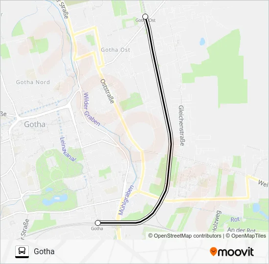 Автобус RB53: карта маршрута