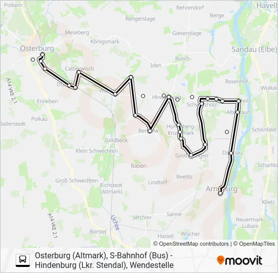 Автобус 965: карта маршрута