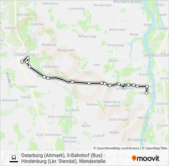 Автобус 965: карта маршрута