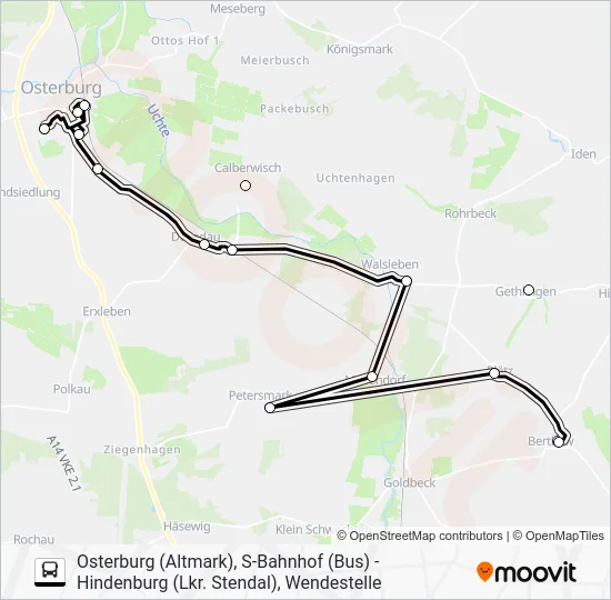 Автобус 965: карта маршрута