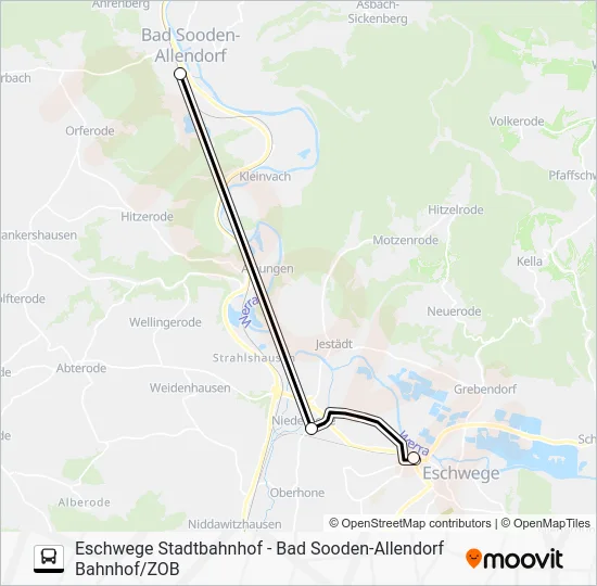 Автобус SEV: карта маршрута