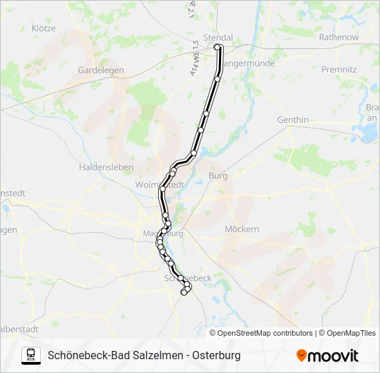 Поезд S1: карта маршрута