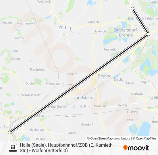 Автобус RE3: карта маршрута