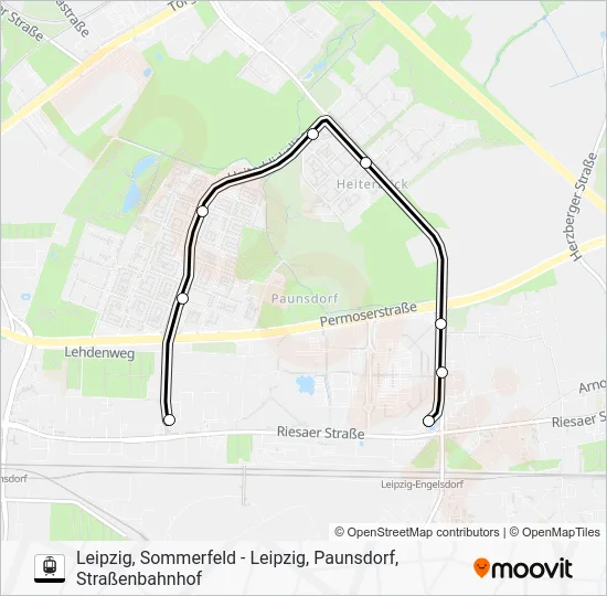 Трамвай 37: карта маршрута