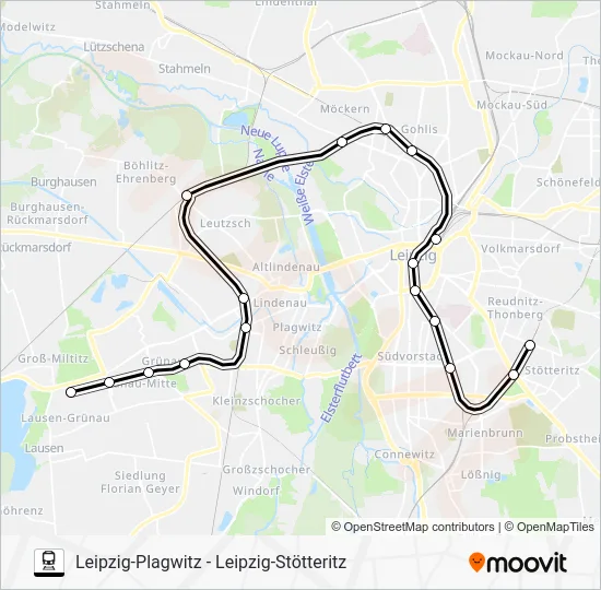 Поезд S1: карта маршрута