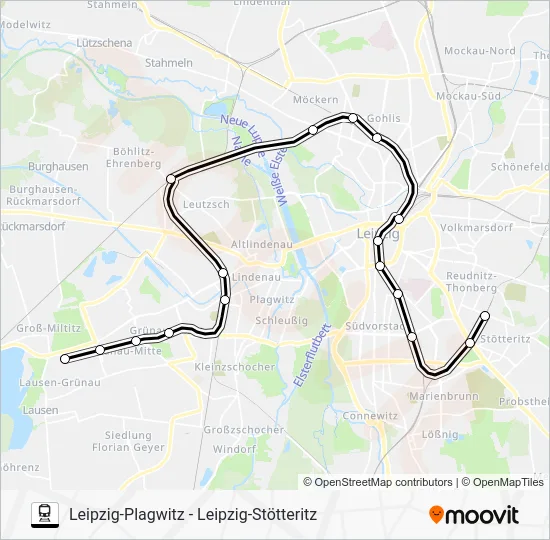 Поезд S1: карта маршрута