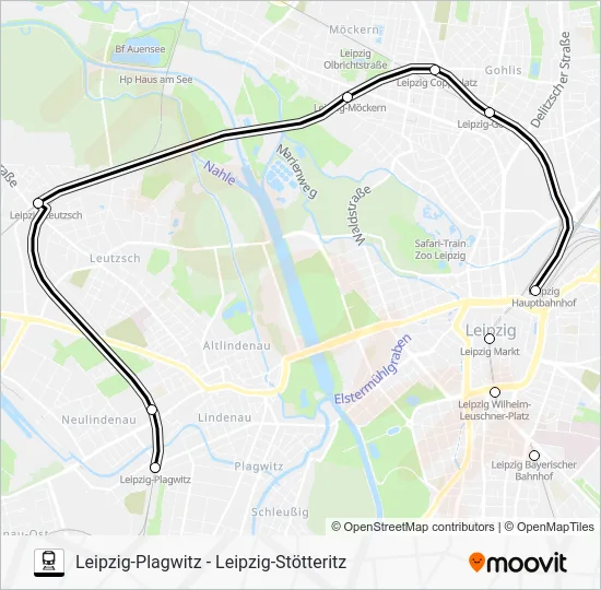 Поезд S1: карта маршрута