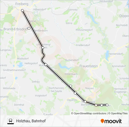 Автобус RB83: карта маршрута