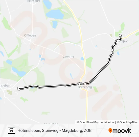 Автобус 652: карта маршрута