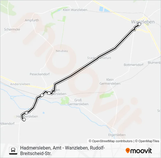 Автобус 654: карта маршрута