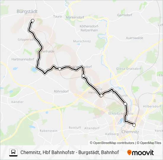 Автобус C13EV: карта маршрута