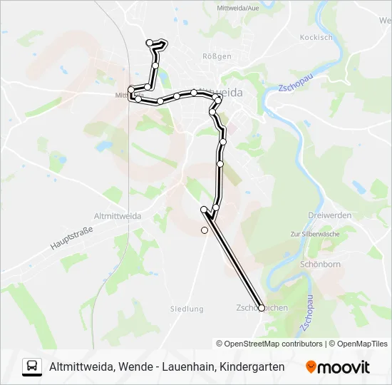 Автобус C: карта маршрута